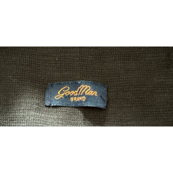 GOOD MAN Men's Long Sleeve Legend Henley Tee Medium Black 100% Cotton - Picture 9 of 11